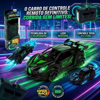 Carrinho De Controle Remoto Open Race Sport 3 Funções Brinquedo Esportivo Dia Das Crianças