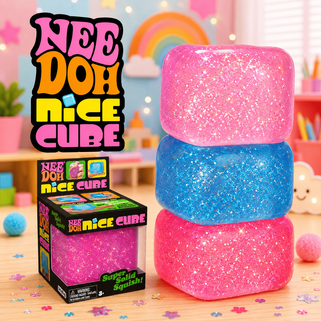 Squishy Cubo de Gelo Glitter 5cm Brinquedo Sensorial Antiestresse Fidget Squeeze Macio Promoção