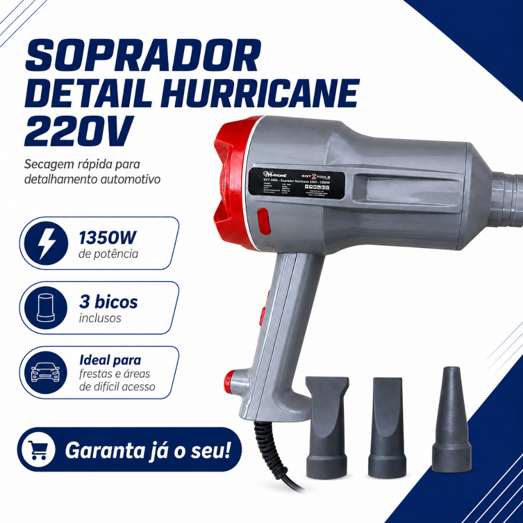 Soprador De Ar Automotivo Detail Hurricane (220v) Sigma Sgt-5606