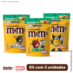 Kit Chocolate M&M'S Marvel Amendoim 132g 3 Uni. (MMS)