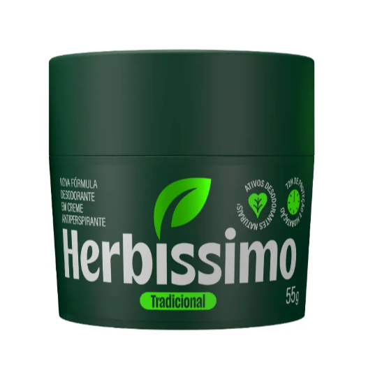 Desodorante Antitranspirante Creme Herbíssimo Tradicional 48h 55g