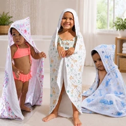 Toalha de Banho Bebê Capuz Toalhão Fralda Soft 3 camadas 100x85 100%algodão