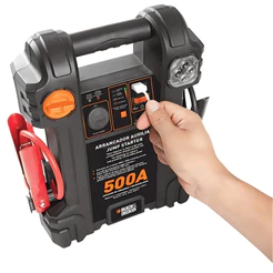 Arrancador Auxiliar De Partida Black+Decker JS500S 500A 12V Portátil Para Carro
