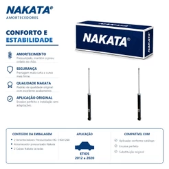 PAR Amortecedor Traseiro Etios 2012 a 2020 Nakata HG41268