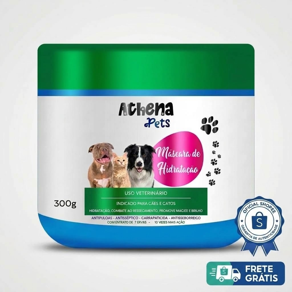 Mascara Pet P Cachorros e Gatos 300g.Hidratante Extrato 7 Ervas P pet Shop Linha Profissional