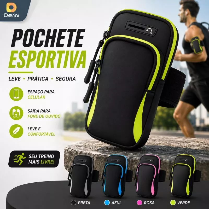 Bolsa De Braço Pochete Fitness Para Celular Masculino e Feminino--7501