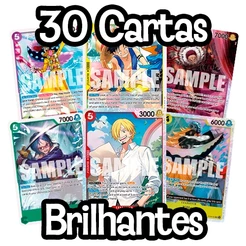 Cartas Brilhantes One Piece Lote 30 / 20 / 10 Variadas Sem Repetição