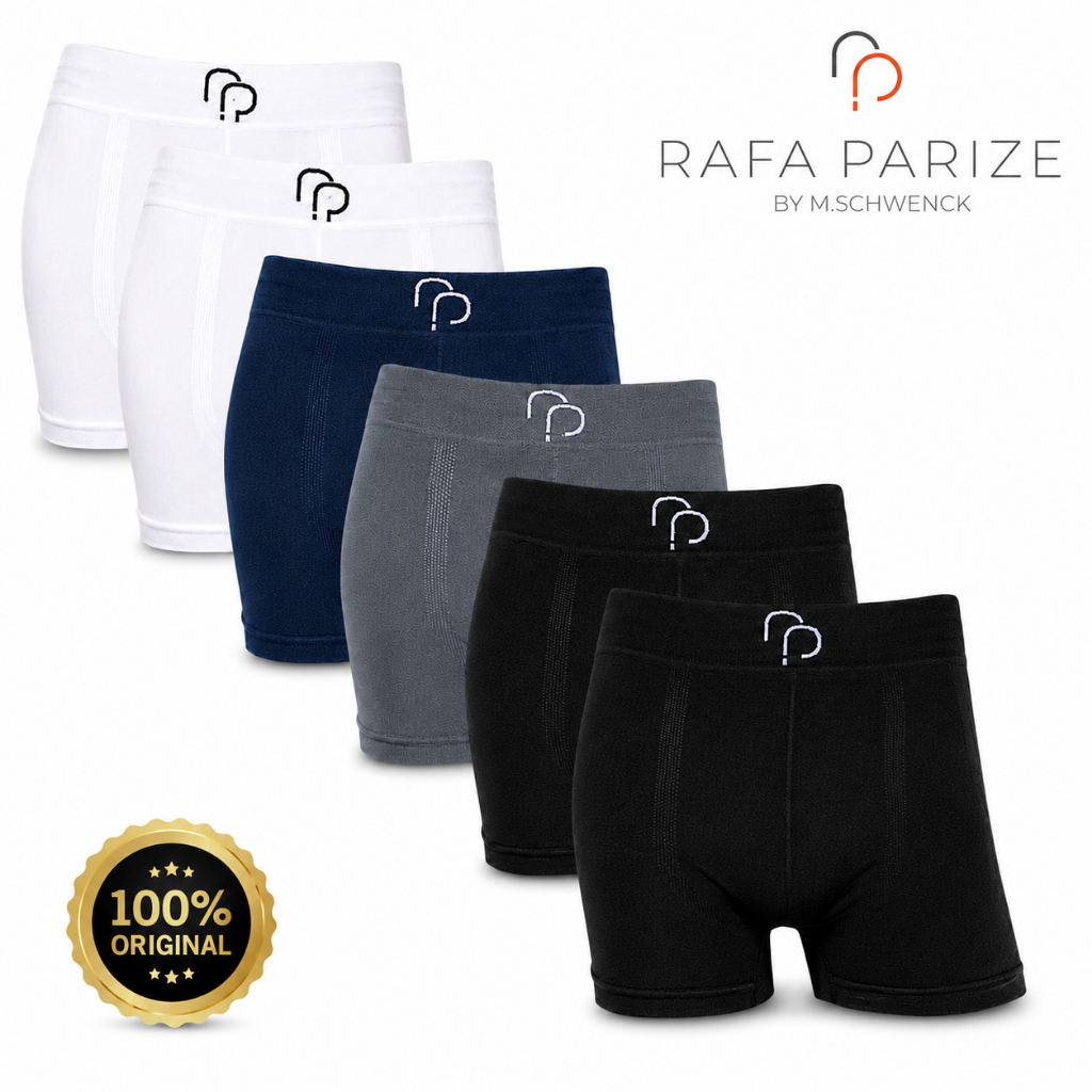 Kit 6 Cuecas Boxer Masculina Microfibra Sem Costura Lisa Rafa Parize
