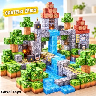 Blocos Magnéticos De Montar Construção Meninos Meninas Brinquedo Mine Criativo Cubos Covei Toys