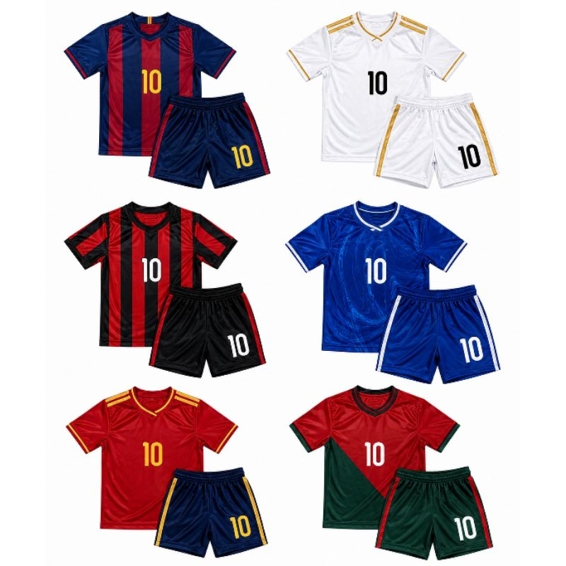 Conjunto infantil juvenil time esporte futebol menino menina