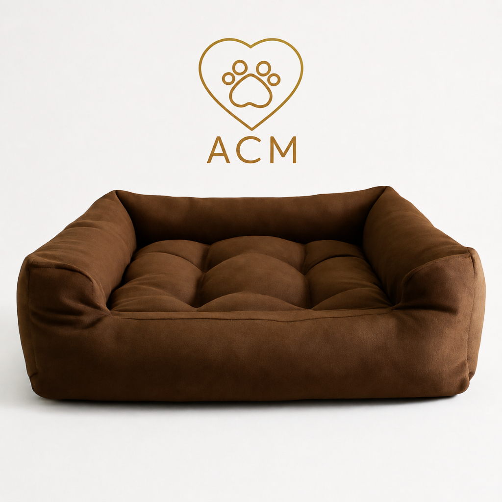 Cama Pet (P/M/G) Premium em Suede – Para Cachorro e Gato | Confortável, Fofinha, com zíper e Lavável – ACM