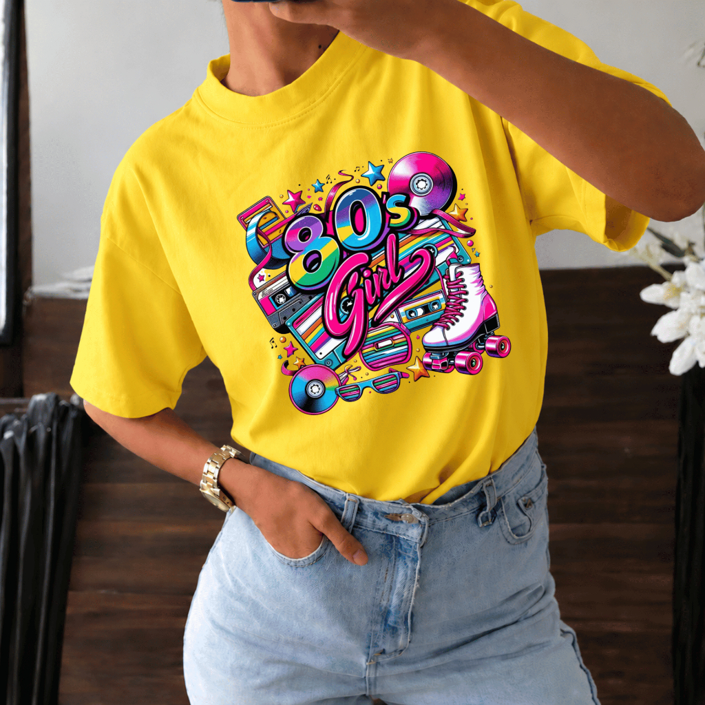 Camiseta Feminina Anos 80-90 Flash Back 100%Algodão Leve e Confortavel Varias Cores Envio rapido