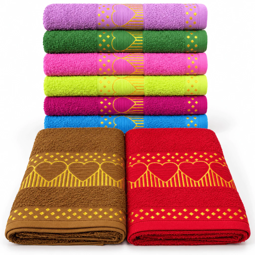 Toalha Jacquard Coração Banhão 75x1,50m 311g/m² Maciez Alta Absorção 100% Algodão  Premium — imagem 1