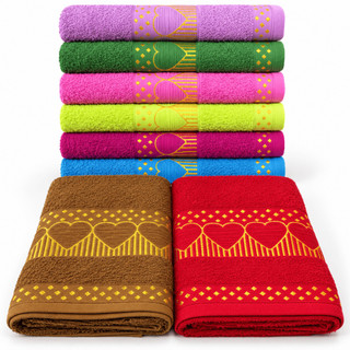 Toalha Jacquard Coração Banhão 75x1,50m 311g/m² Maciez Alta Absorção 100% Algodão Premium