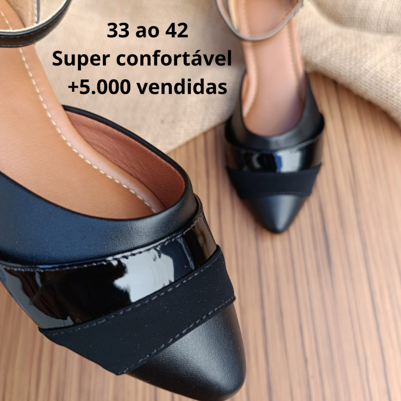 Sapatilha feminina Salomé Bico Fino sandalia feminino– Super Confortável do 33 ao 42