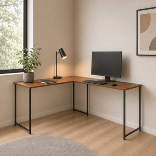 Mesa em L estilo industrial KLM