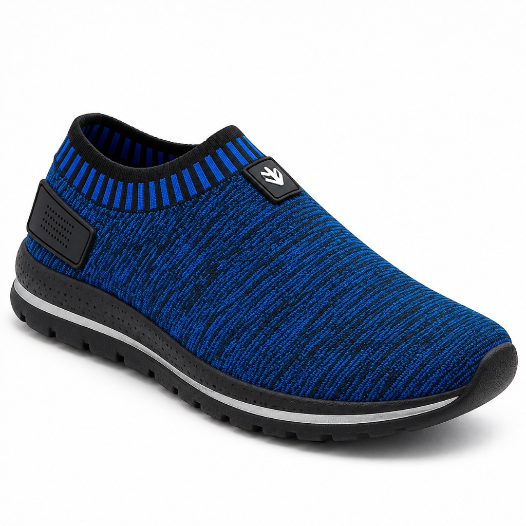 Tênis Masculino Esportivo Tipo Meia Slip On Sem Cadarço Knit Respirável Academia Caminhada