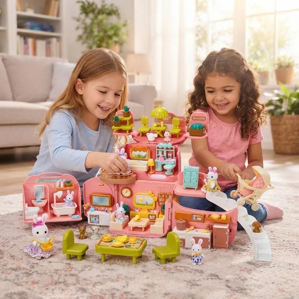 Coleção Casinha Feliz Brinquedos de Boneca Miniaturas Cenários Colecionáveis Zoop Toys