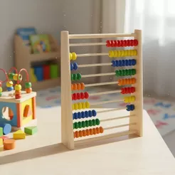 Ábaco De Madeira 10 Colunas Brinquedo Infantil Educativo Desenvolvimento