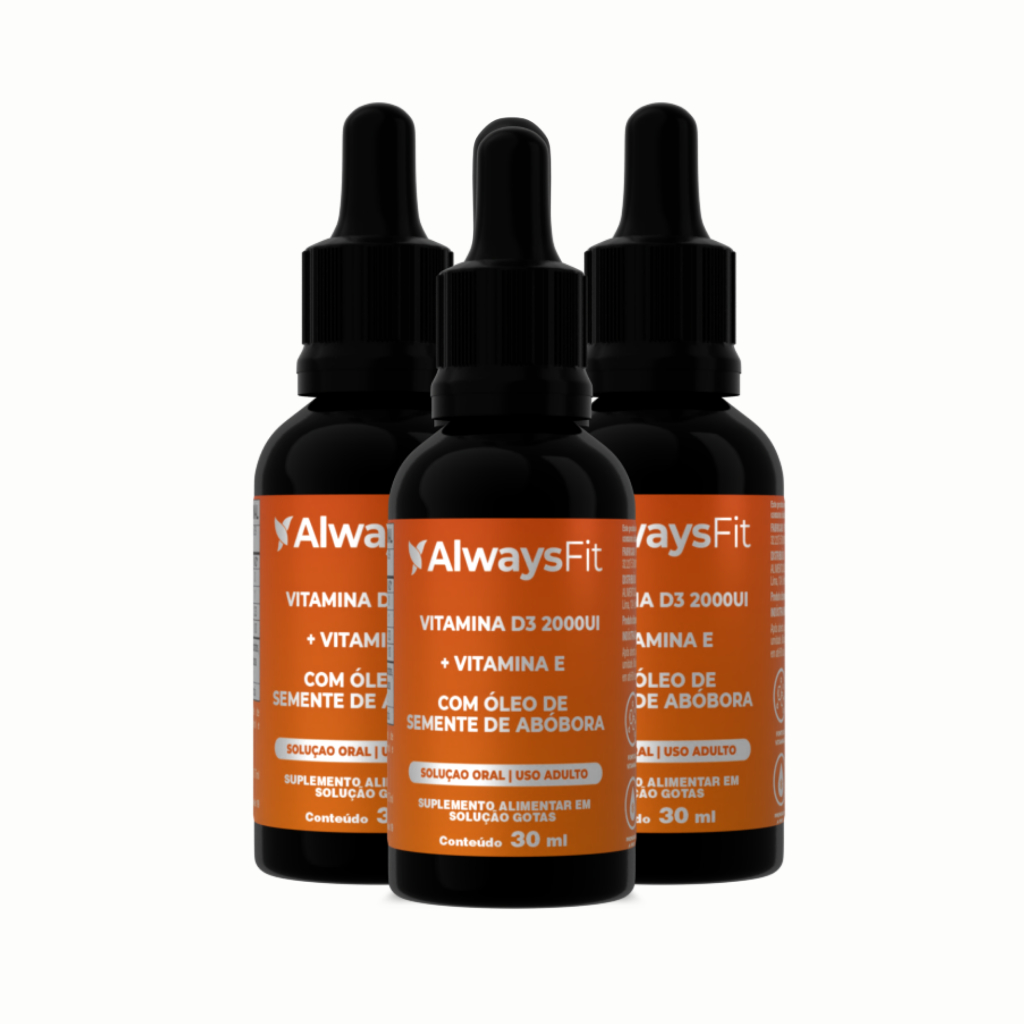 Kit 3 Óleo de Semente de Abóbora AlwaysFit | Vitamina D3 + Vitamina E | 30ml