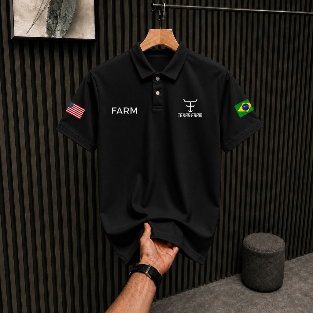 Camisa Polo Camiseta Texas Blusa Masculina Camiseta Country Peao Camisa Piquet gola Polo