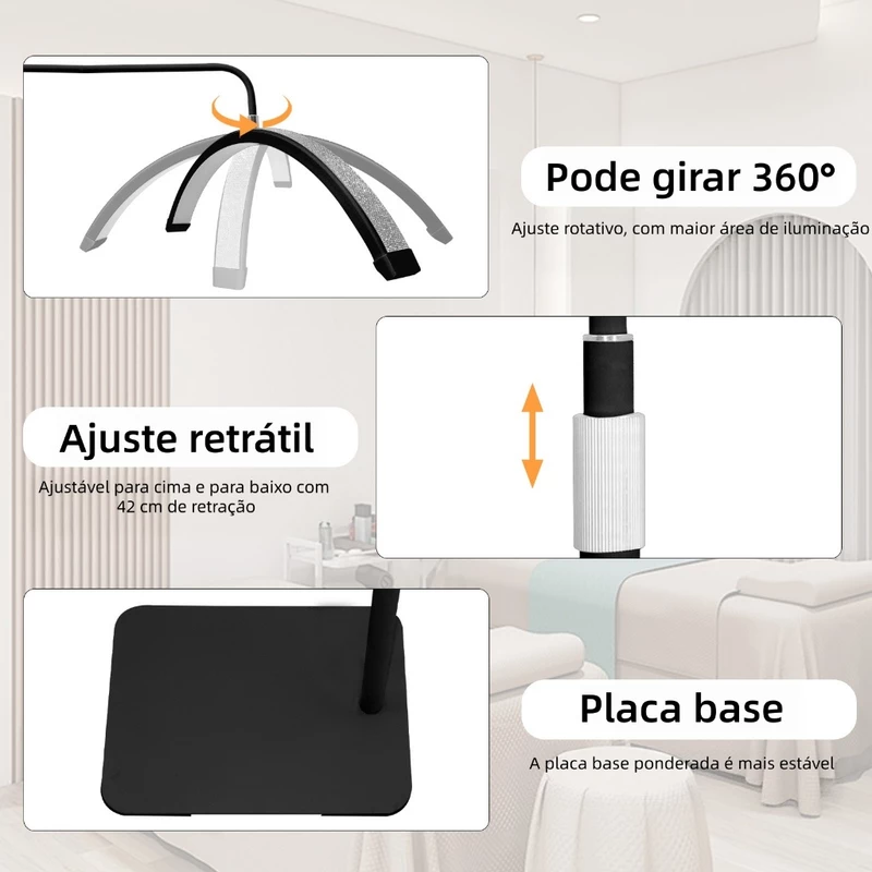 Luminária Meia Lua Estética para Mesa 3 Tons Ajustável Bivolt 110/220V — foto 6