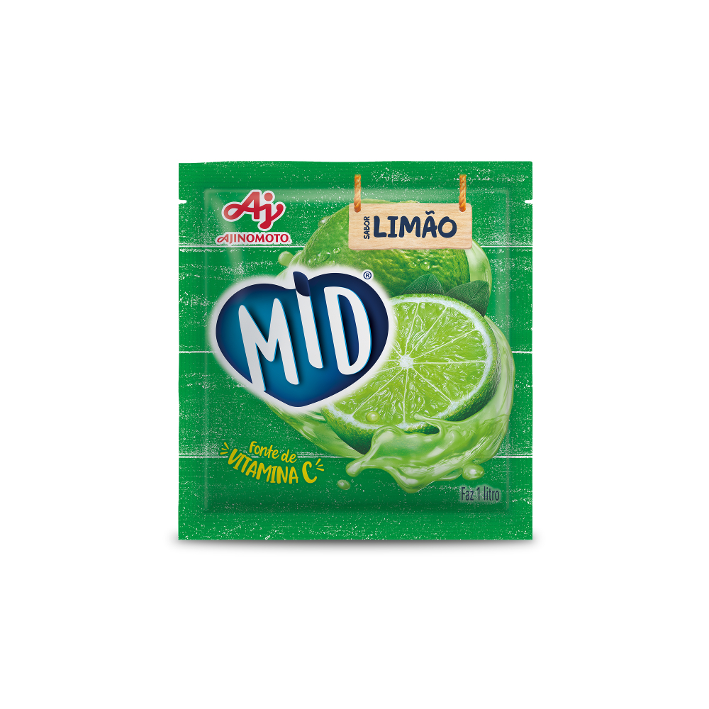Kit Refresco em Pó MID® Sabor Limão Com 15 Unidades de 20g