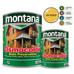 Osmocolor Stain Natural UV Gold 0,9L ou 3,6L Proteção Madeira Montana Acabamento Acetinado Galão