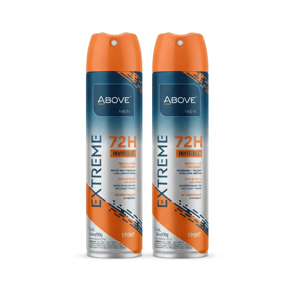 Kit 2 Desodorantes Above Men Sport 150ml - Proteção 72h Sem Álcool