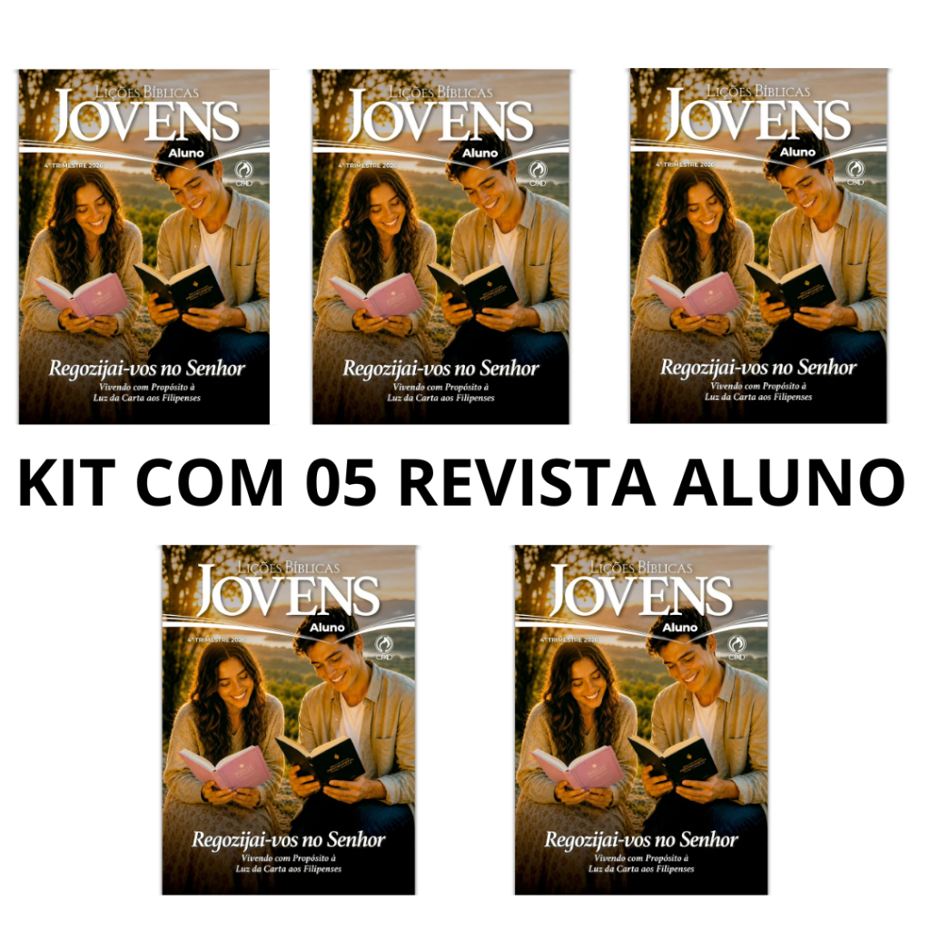 KIT COM 05 Revistas Lições Bíblica Jovens Aluno 4º Trimestre 2026