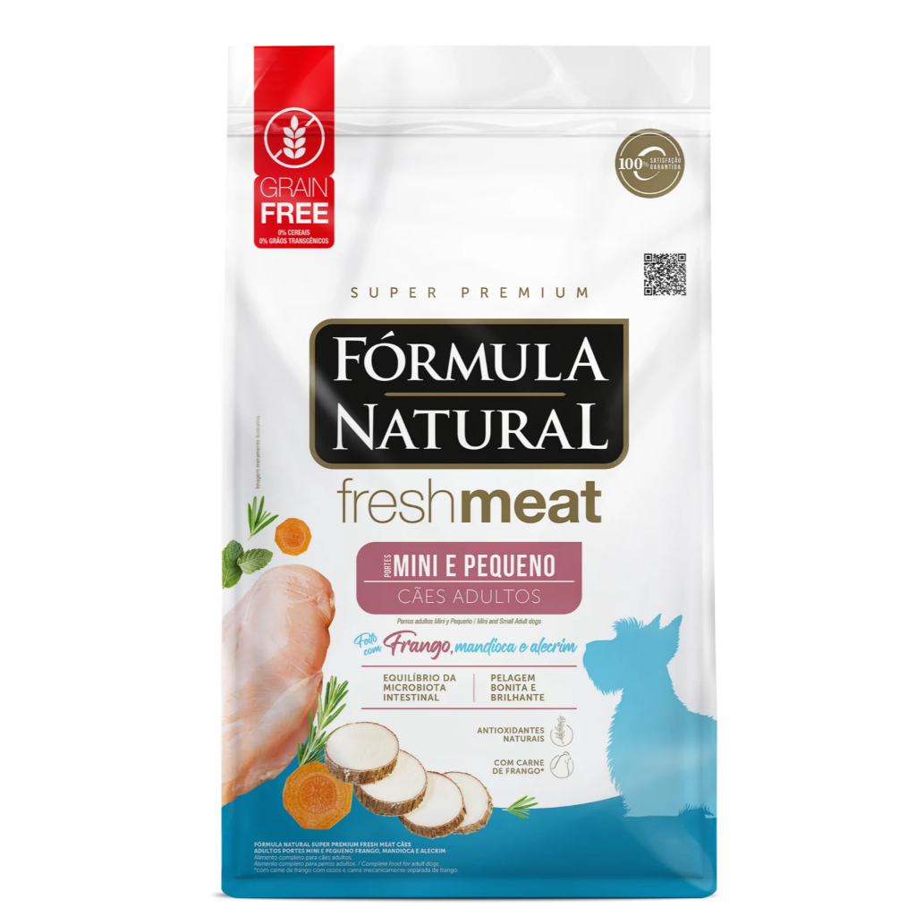 Ração Fórmula Natural Cães Fresh Meat Adulto Raças Mini e Pequenas 2,5kg