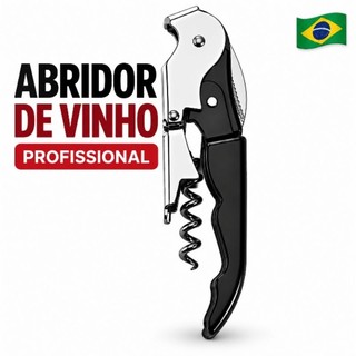 Saca Rolhas Abridor de Vinho Clink Garrafa Tampinha Long Neck Sommelier Garçom Bar Restaurante Adega Profissional