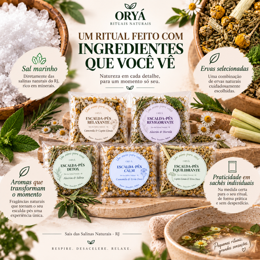 Kit Escalda Pés Artesanal Brinde Cliente Lembrancinha Casamento Mimo Corporativo 20 40 60 Unidades Sais Banho Relaxante — imagem 2 de 2