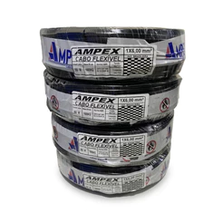 Fio Elétrico Cabo Flexível 6mm Rolo de 50 metros – Certificado INMETRO | Anti-chamas | Ampex