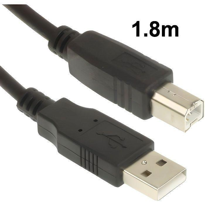 Cabo USB Tipo B com 1,5 mt metros para Impressora Scanner Multifuncional Bateria Eletrônica Teclado Piano
