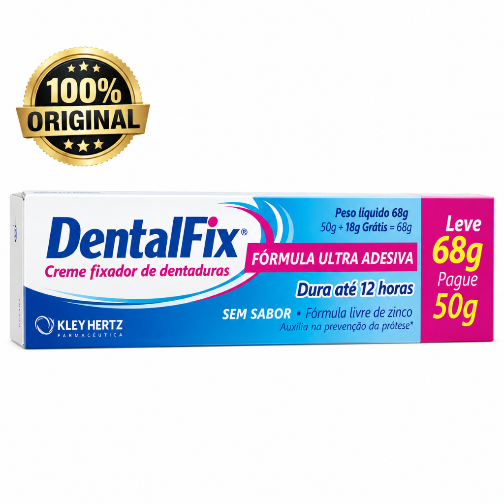 Creme Fixador DentalFix Sem Sabor 68g | Fixa Dentadura próteses dentarias com Segurança o Dia Todo