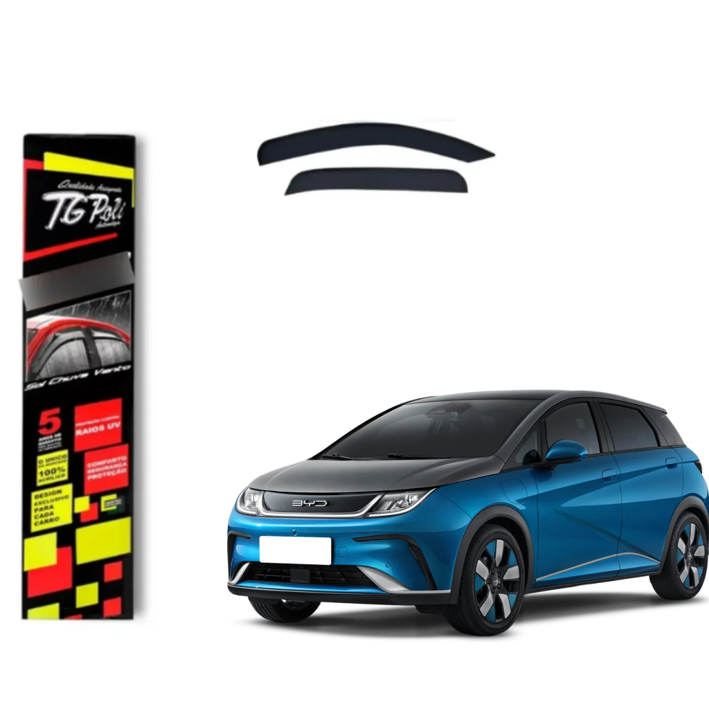 Calha de Chuva Byd Dolphin 2023 a 2026 TG Poli Defletor 4 portas Protetor Janelas Fumê