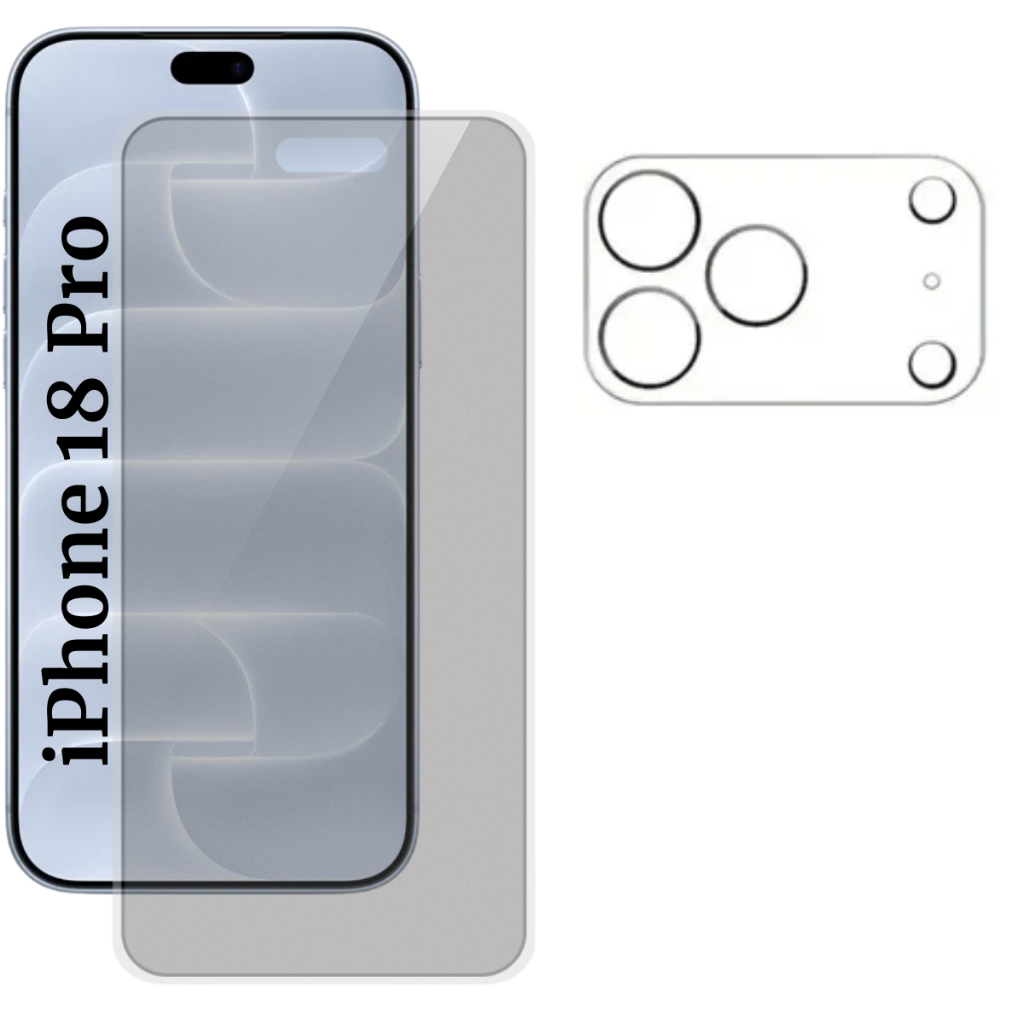 Película Vidro 3D transparente Para iPhone 18 Pro - Protetor de Câmera