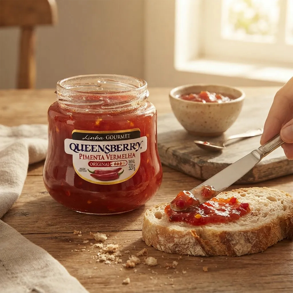 Kit Geleias Gourmet Cebola Caramelizada 310g + Pimenta Vermelha 320g Queensberry — imagem 2 de 2