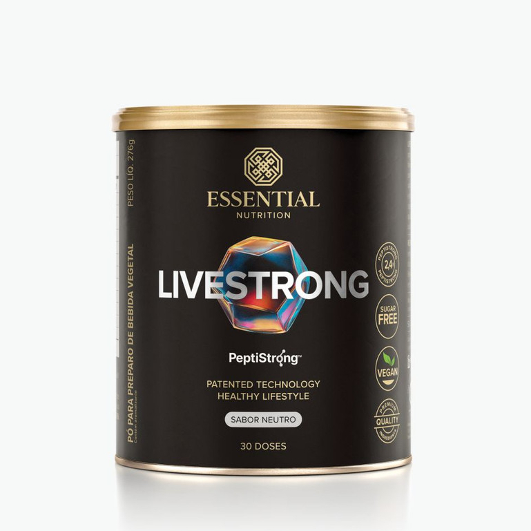Livestrong Peptistrong Sabor Neutro 276g Essential Nutrition