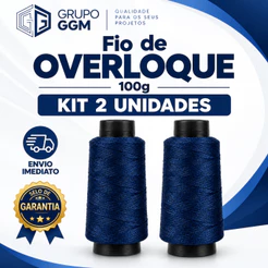 Kit 2 Fios de Overloque 100g cada - Para maquina de Overloque