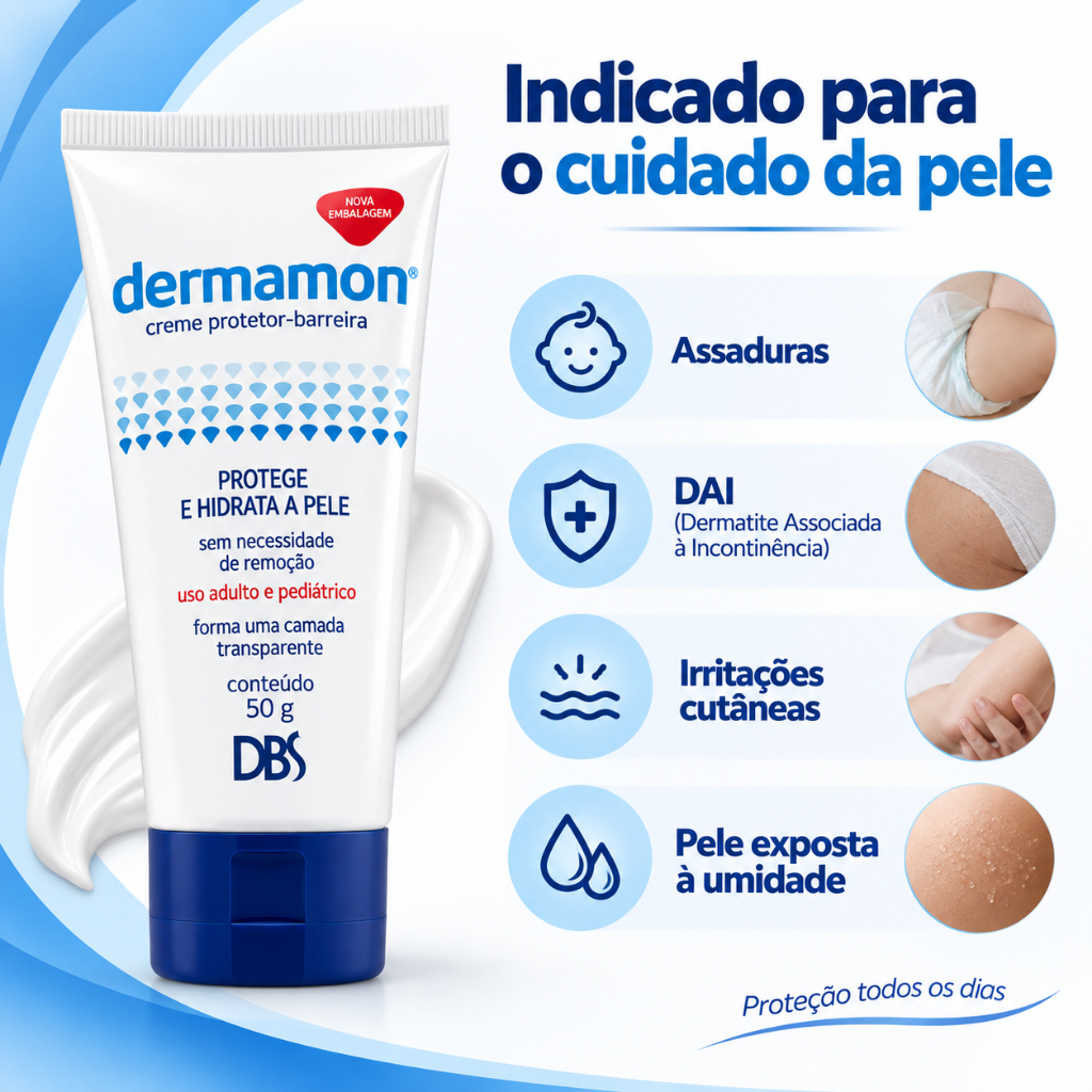 Creme Barreira Protetor da Pele Dermamon 50G DBS Hidratante Adulto e Pediátrico — imagem 2 de 2
