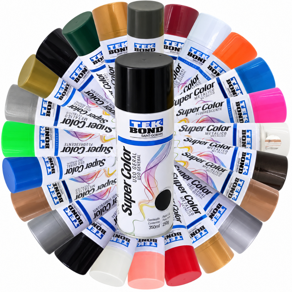 Tinta Spray Super Color 350ml Tekbond Várias Cores