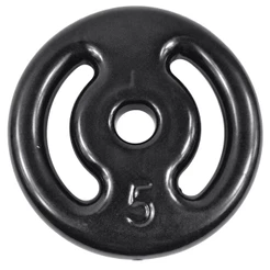 Anilha Emborrachada 5kg Peso Academia Musculação Pegadas Laterais Ferro Fundido Selv Fitness