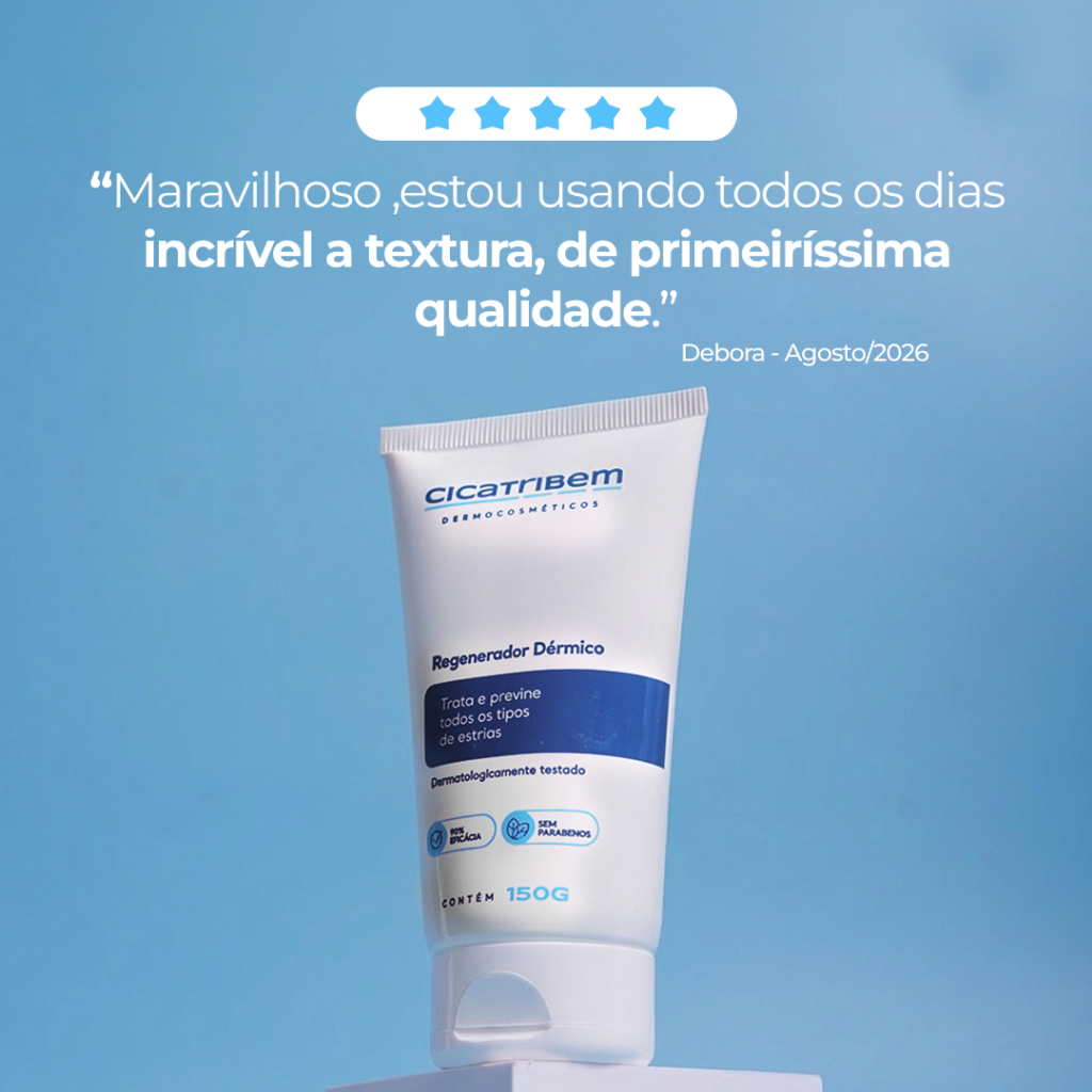 Cicatribem Kit Pele Perfeita Regenerador Dérmico 150g & Clareador Dérmico 60g para Estrias e Manchas · foto 2