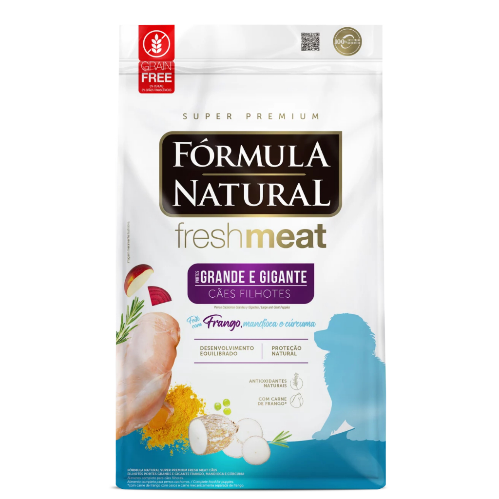 Ração Fórmula Natural Cães Fresh Meat Filhotes Raças Grandes e Gigantes 12kg