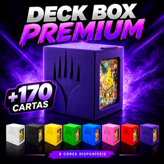 DECK BOX PREMIUM PARA TCG – MAGIC THE GATHERING – SUPORTA MAIS DE 170 CARTAS