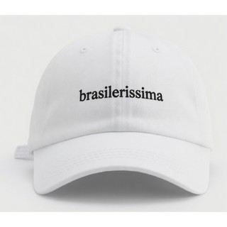 Boné Brasilerissima Dad Hat Aba Curva | Branco Vermelho Bege Marrom Preto | Estampa Brasil Feminino