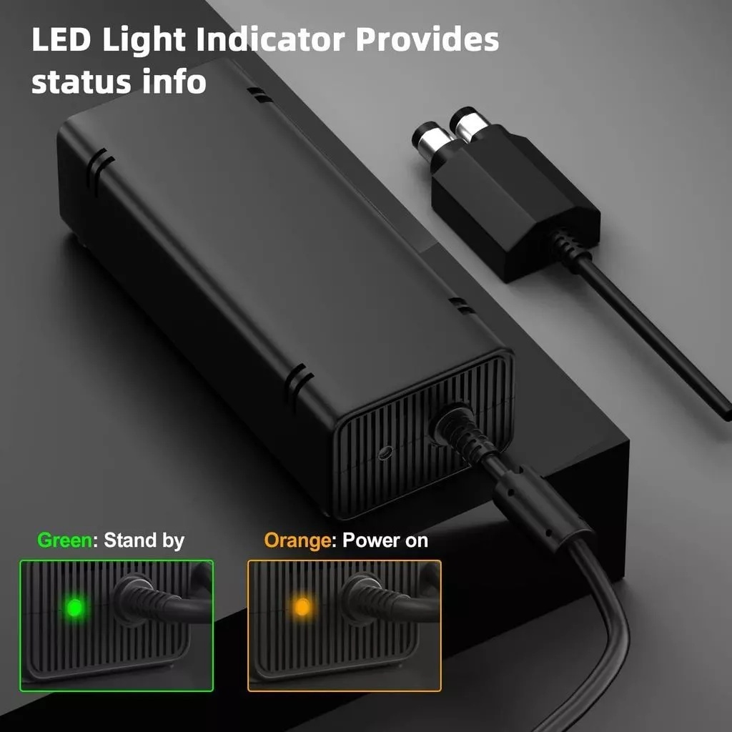 Fonte De Alimentação Para Xbox 360 SLIM BIVOLT Conector 2 Pinos | ENVIO IMEDIATO — imagem 2 de 2