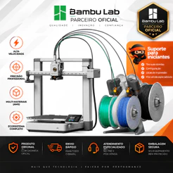 Impressora 3D Bambu Lab A1 Combo + AMS lite, Bivolt, Área de Impressão 256x256x256mm, Wi-Fi, Branco